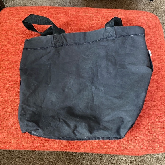 RARE VTG 80’s 90’s ESPRIT Sportiv Large Black Tote Bag Gym Shopper Market Logo - Picture 4 of 11